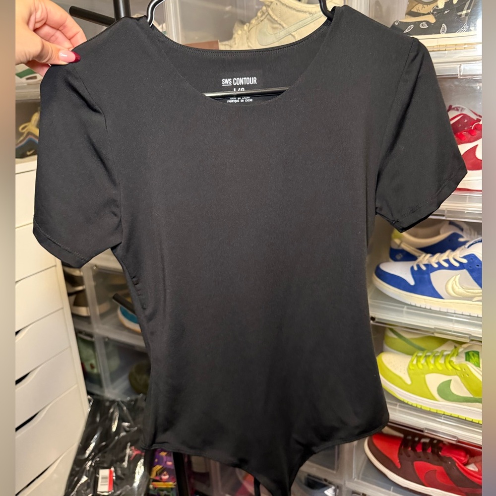 CONTOUR Black Short Sleeve Bodysuit